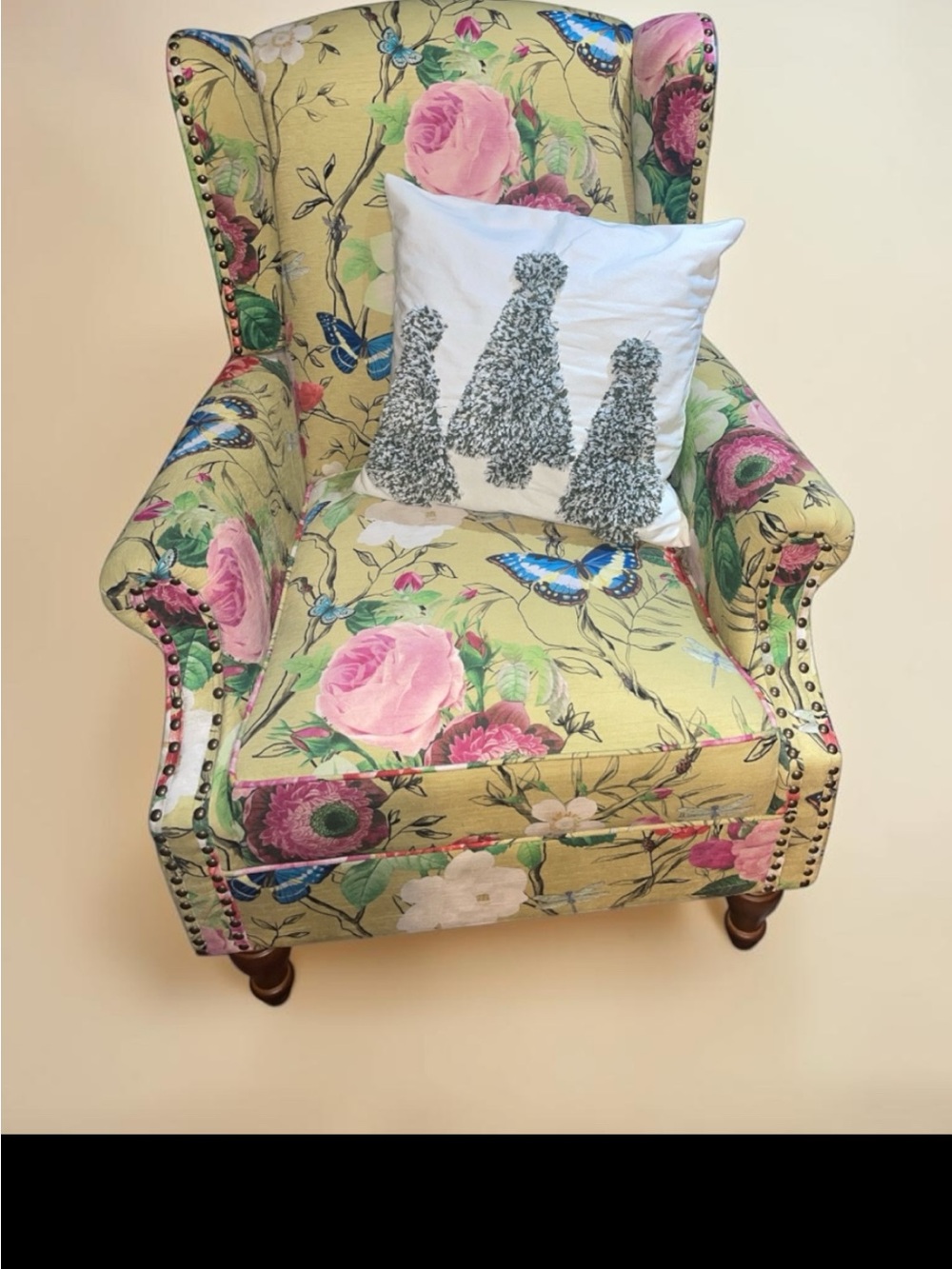 Tosleo Christmas Shag Tree Throw Pillow Covers Set of 2 Dark Green Boho NWT - Picture 5 of 6